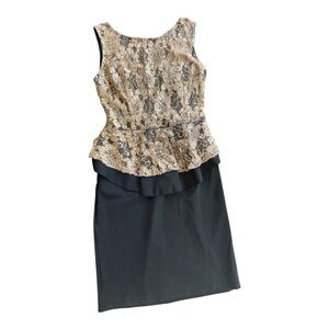 Elegant Black and Gold Mini Dress